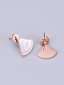 thumb Titanium White Acrylic Triangle Statement Stud Earring 2