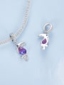 thumb 925 Sterling Silver Cubic Zirconia Bird Dainty Necklace 2