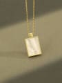 thumb 925 Sterling Silver Shell Minimalist  Geometric Pendant  Necklace 0