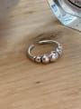 thumb 925 Sterling Silver Bead Round Minimalist Band Ring 1