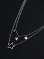 thumb 925 Sterling Silver Star Minimalist Multi Strand Necklace 1