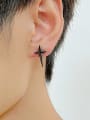 thumb Titanium Steel Cross Minimalist Stud Earring 1