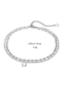 thumb 925 Sterling Silver Minimalist  Double Layer Round Anklet 4