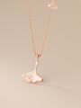thumb 925 Sterling Silver Hollow Tree Leaf Minimalist Necklace 3