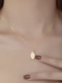 thumb 925 Sterling Silver Cubic Zirconia Leaf Dainty Necklace 1