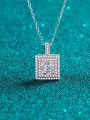thumb 925 Sterling Silver Moissanite Geometric Classic Necklace 0