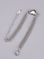 thumb Titanium Steel Heart Minimalist Bead Chain Strand Bracelet 2