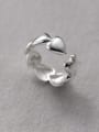 thumb 925 Sterling Silver Heart Minimalist Band Ring 0