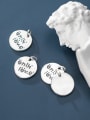 thumb 925 Sterling Silver With Simple Letter Round Card Pendant Diy Accessories 1