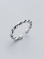 thumb 925 Sterling Silver  Vintage Simple Twisted rope Free Size Ring 1