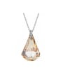 thumb 925 Sterling Silver Austrian Crystal Irregular Classic Necklace 0