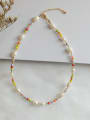 thumb Freshwater Pearl Multi Color Miyuki Beads Pure Handmade Necklace 0