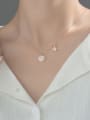 thumb 925 Sterling Silver Cubic Zirconia Irregular Dainty Necklace 1