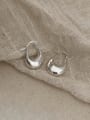 thumb 925 Sterling Silver Geometric Vintage Huggie Earring 4