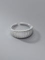 thumb 925 Sterling Silver  Simple hollow vertical lines  Band Ring 2