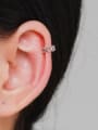 thumb 925 Sterling Silver Hollow Heart Minimalist Clip Earring 1