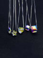 thumb 925 Sterling Silver  Austrian crystal shiny colorful pendant Necklace 0