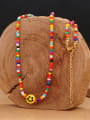 thumb Multi Color Glass Bead Acrylic Smiley Bohemia  Handmade Beaded  Necklace 3