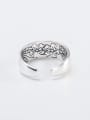 thumb 925 Sterling Silver Geometric pattern Vintage Band Ring 3