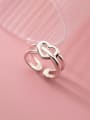 thumb 925 Sterling Silver Hollow Heart Minimalist Stackable Ring 0