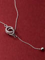 thumb 925 Sterling Silver Cubic Zirconia Tassel Minimalist Lariat Necklace 1