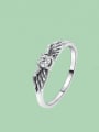 thumb 925 Sterling Silver Cubic Zirconia Wing Vintage Band Ring 0