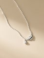 thumb 925 Sterling Silver Irregular Vintage Bead Chain Necklace 4