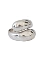 thumb 925 Sterling Silver Irregular Minimalist  Free Size Band Ring 0