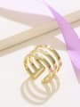 thumb Alloy Smooth  Geometric Stackable Ring 1