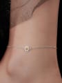 thumb 925 Sterling Silver Flower Minimalist  Anklet 1