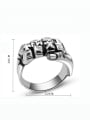 thumb Titanium Steel Skull Hip Hop Band Ring 3