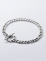 thumb 925 Sterling Silver Vintage  Thick chain square hollow Link Bracelet 1