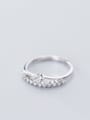 thumb 925 sterling silver cubic zirconia  irregular cute free size ring 4