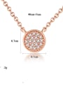thumb 925 sterling silver simple fashion cubic zirconia Round Pendant Necklace 2