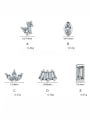 thumb 925 Sterling Silver Cubic Zirconia Geometric Cute Single Earring(Single-Only One) 2