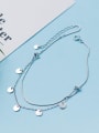 thumb 925 Sterling Silver  Minimalist Round Double layer Anklet 1
