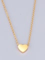 thumb Titanium Rhinestone Letter Minimalist heart Pendant Necklace 2
