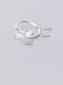 thumb 925 sterling silver imitation pearl white irregular minimalist free size ring 3