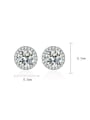 thumb Brass Cubic Zirconia Round Dainty Cluster Earring 1