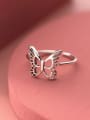 thumb 925 Sterling Silver Butterfly Vintage Midi Ring 1