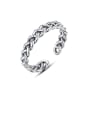 thumb 925 Sterling Silver minimalist antique twist chain free size band ring 0