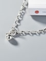 thumb 925 Sterling Silver Hollow Geometric Chain Vintage Necklace 2