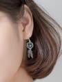 thumb 925 Sterling Silver Feather Vintage Hook Earring 1