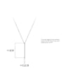 thumb 925 Sterling Silver Geometric Minimalist Tassel Necklace 2