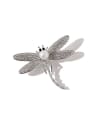thumb Copper Cubic Zirconia White Dragonfly Luxury Brooches 1