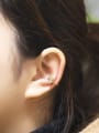 thumb Brass Cubic Zirconia Baby Cute Clip Earring 1