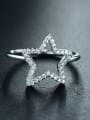 thumb 925 Sterling Silver Cubic Zirconia Five-pointed star Dainty Band Ring 1