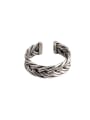 thumb 925 Sterling Silver Irregular Vintage  double line wavy lines  Band Ring 3