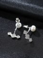 thumb 925 Sterling Silver Freshwater Pearl Multi Color Flower Trend Drop Earring 1
