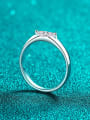 thumb 925 Sterling Silver Moissanite Geometric Dainty Band Ring 3